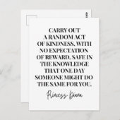 Durchführung eines zufälligen Aktes der Freundlich Postkarte (Vorne/Hinten)