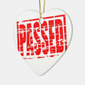 Durchgefahrener roter Gummistap-Effekt Keramikornament (Links)