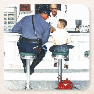 Durchgehen Rechteckiger Pappuntersetzer