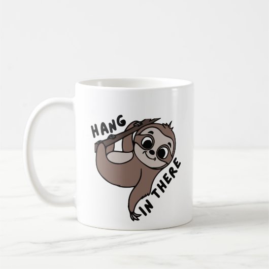 Durchhalten Faultier Kaffeetasse (Links)