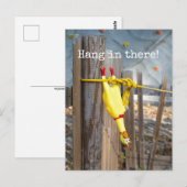 Durchhalten, Gummihuhn Postkarte (Vorne/Hinten)