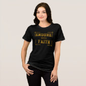 Durchhalten mit Glauben Christliche Inspiration Tri-Blend Shirt (Vorderseite voll)