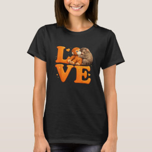 Durchhalten Punch Monkey Süßer Baby Makak T-Shirt