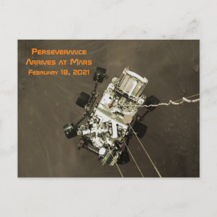 Durchhaltevermögen Ankunft in Mars (Halbschall) Postkarte