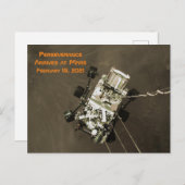 Durchhaltevermögen Ankunft in Mars (Halbschall) Postkarte (Vorne/Hinten)