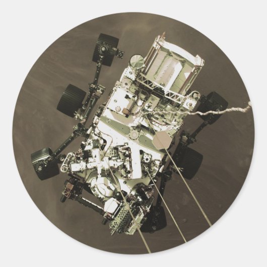 Durchhaltevermögen Ankunft in Mars Runder Aufkleber (Vorderseite)