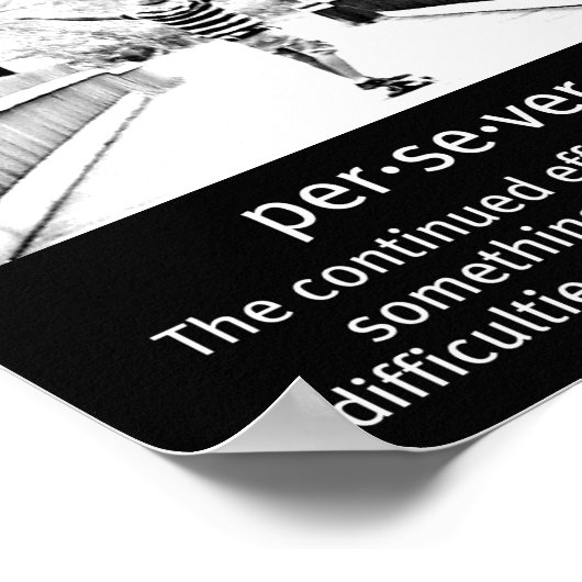 Durchhaltevermögen auf Langboard Poster (Ecke)