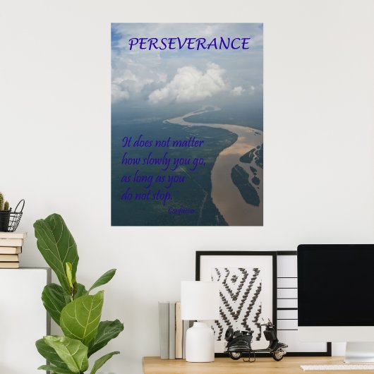 Durchhaltevermögen - Poster (Heimbüro)