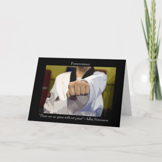 Durchhaltevermögen von Kampfkünsten Inspiration Karte (Vorderseite)
