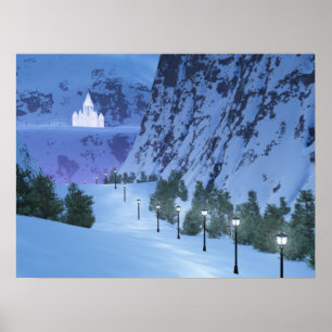 Durchlauf des hellen Druckes Poster