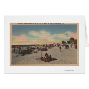 Durchlauf-ein-Grill Strand, Florida - Sunbathers