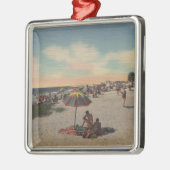 Durchlauf-ein-Grill Strand, Florida - Sunbathers Ornament Aus Metall (Links)
