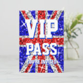 DURCHLAUF" Einladung Glitz Großbritanniens "VIP (Stehend Vorderseite)
