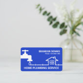 Durchlaufen von Faucet Zuhause Pipeline Plumbing Visitenkarte (Stehend Vorderseite)