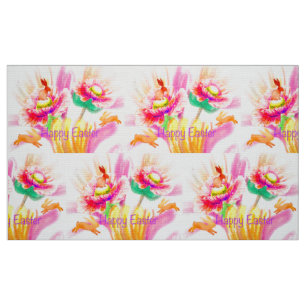 Durchqueren von Blume Stoff