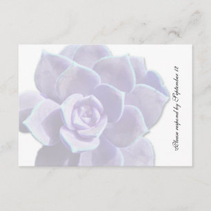 Durchscheinende lila Sukkulente Vintage-RSVP RSVP Karte