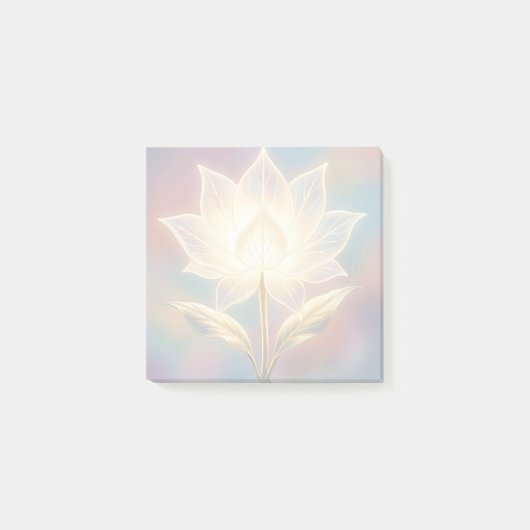 Durchscheinende Lotus auf weichem Hintergrund Post-it Klebezettel (Vorderseite)