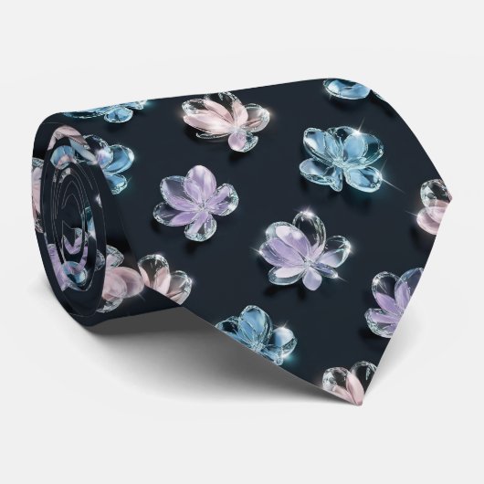 Durchscheinendes Glas-Blumenmuster Krawatte (Gerollt)