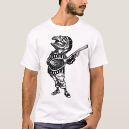 Durchschlag, der die Luftgitarre auf einem T-Shirt