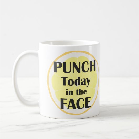 Durchschlag heute im Gesichts-Tassen-Inspirational Kaffeetasse (Links)