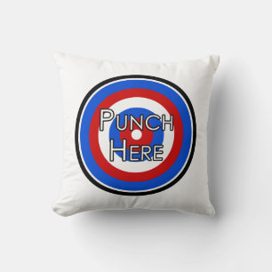 "Durchschlag hier" Pillow Kissen