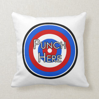 "Durchschlag hier" Pillow Kissen