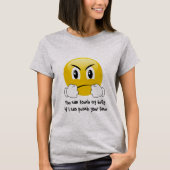 Durchschlags-Gesicht Emoji T-Shirt (Vorderseite)