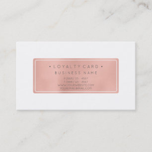 Durchschlags-Kunden-Schönheits-Salon-Rosa Loyality Treuekarte