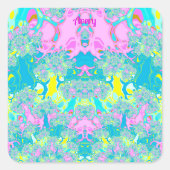 DURCHSCHNITT ~ PASTEL-PERFEKTION ~ QUADRATISCHER AUFKLEBER (Vorderseite)