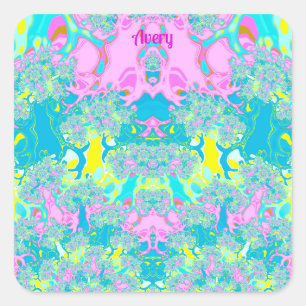 DURCHSCHNITT ~ PASTEL-PERFEKTION ~ QUADRATISCHER AUFKLEBER