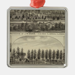 Durchschnitte, Forelle und Sabins in Kansas Ornament Aus Metall