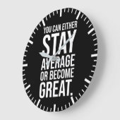 Durchschnittlich bleibe oder groß werden, Erfolg M Große Wanduhr (Winkel)