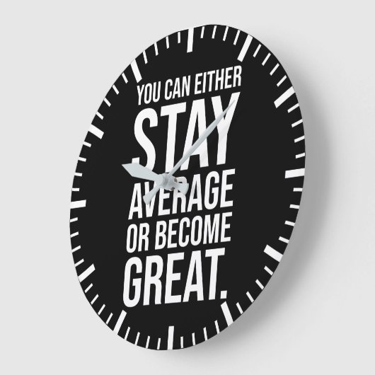 Durchschnittlich bleibe oder groß werden, Erfolg M Große Wanduhr (Winkel)