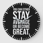 Durchschnittlich bleibe oder groß werden, Erfolg M Große Wanduhr (Vorderseite)