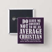 Durchschnittliche Christliche Quotes-Redewendungen Button (Vorne & Hinten)