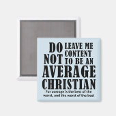 Durchschnittliche Christliche Quotes-Redewendungen Magnet (Vorderseite/Rückseite)