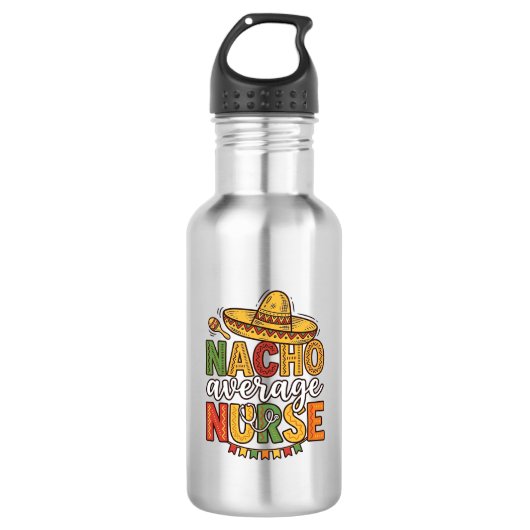 Durchschnittliche Krankenschwester Cinco De Mayo-S Edelstahlflasche (Vorderseite)