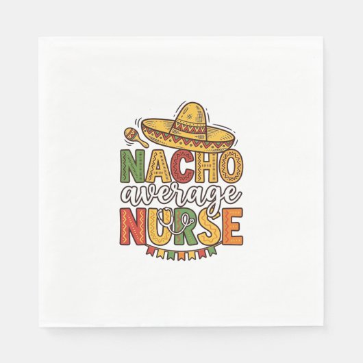 Durchschnittliche Nacho-Krankenschwester Cinco De Serviette (Vorderseite)