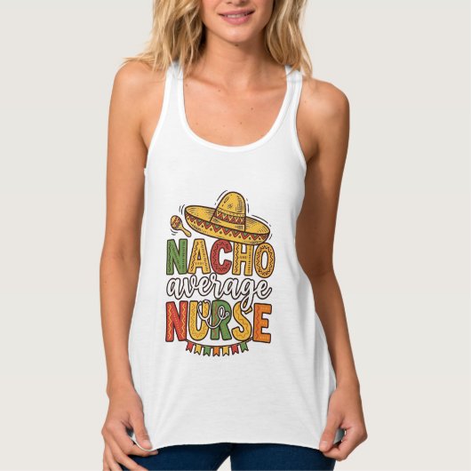 Durchschnittliche Nacho-Krankenschwester Cinco De  Tank Top (Vorderseite)