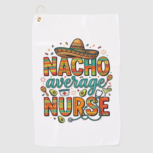 Durchschnittliche Nacho-Krankenschwester-Fiesta-Ve Golfhandtuch (Vorderseite)
