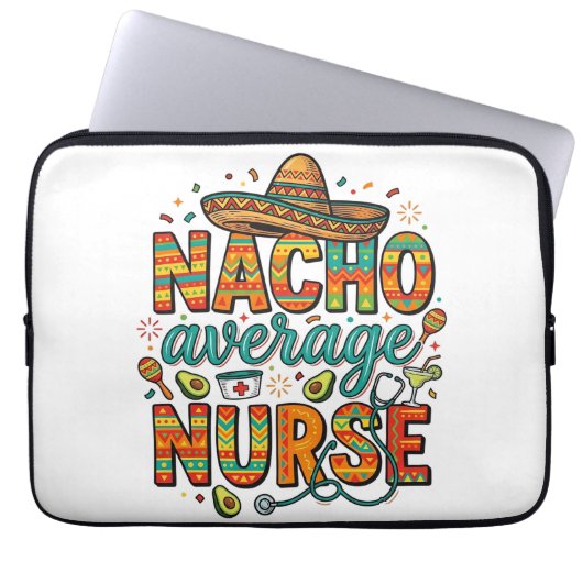 Durchschnittliche Nacho-Krankenschwester-Fiesta-Ve Laptopschutzhülle (Vorderseite)