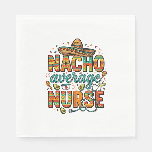 Durchschnittliche Nacho-Krankenschwester-Fiesta-Ve Serviette (Vorderseite)