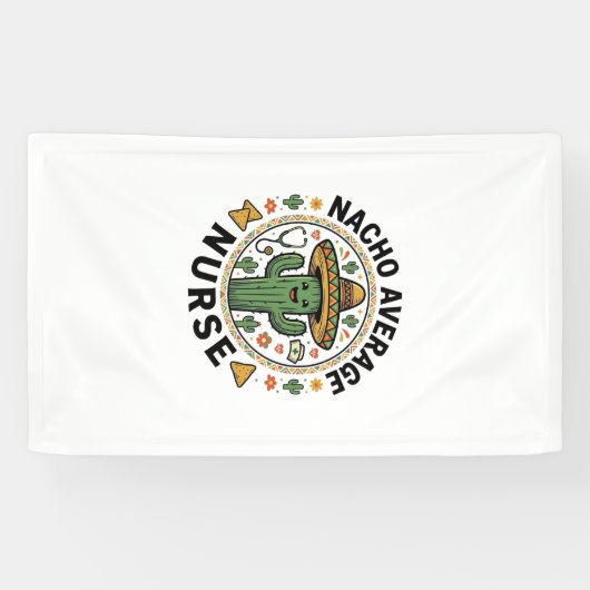 Durchschnittliche Nacho-Krankenschwester-Kaktus-Fi Banner (Horizontal)