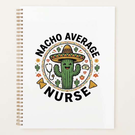 Durchschnittliche Nacho-Krankenschwester-Kaktus-Fi Planer (Vorderseite)