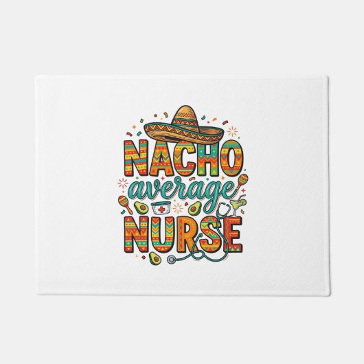 Durchschnittliche Nacho-Nurse-Fiesta-Vektor-Shirt- Fußmatte (Vorderseite)