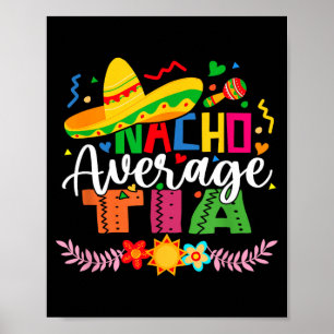 Durchschnittliche Tante Funny Mexican Vintage Cinc Poster