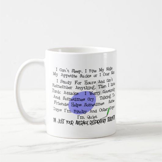 Durchschnittlicher Atmungsstudent Kaffeetasse (Links)