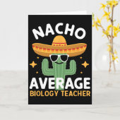 Durchschnittlicher Bio-Lehrer Nacho Cinco De Mayo Karte (Gelbe Blume)