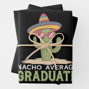 Durchschnittlicher Nacho-Absolvent Kaktus-Abschlus Geschenkpapier Set
