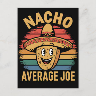 Durchschnittlicher Nacho-Joe-Mexikaner Retro-Cinco Feiertagspostkarte